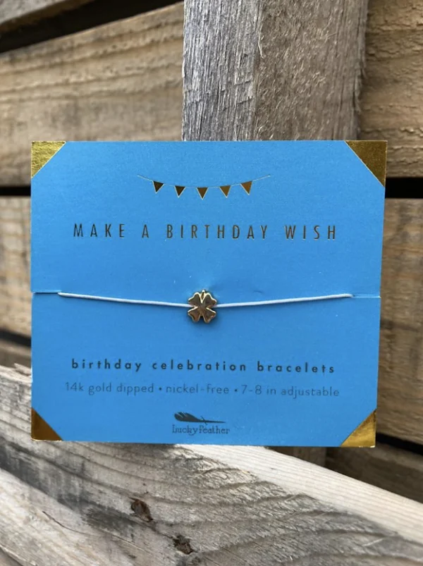Make a Make A Birthday Wish 14K Gold Dipped Milestone Birthday Bracelet.