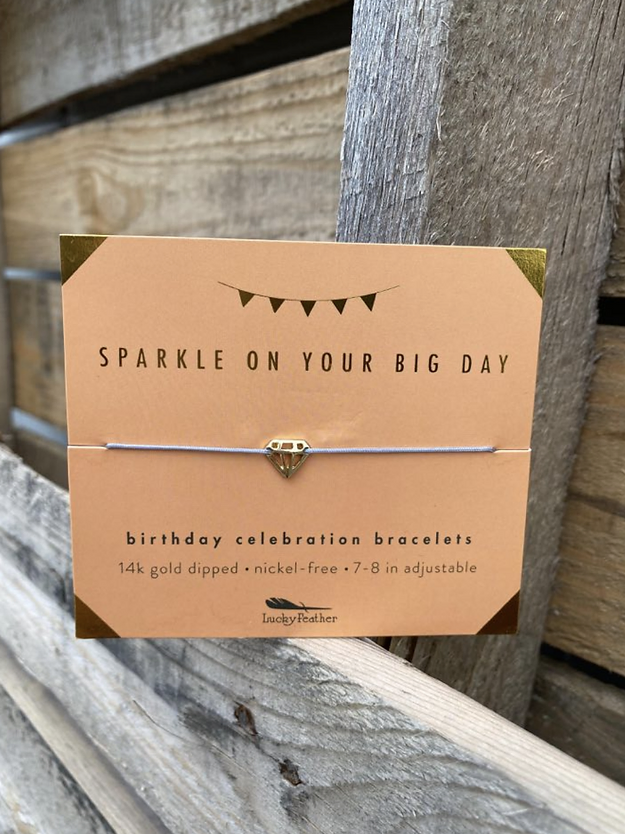 Sparkle On Your Big Day 14k Gold Dipped Milestone Birthday Bracelet.