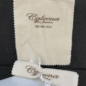 A pair of Polishing Cloths with the name caelinna on them.