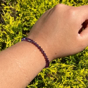 Purple February Birthstone - Amethyst Crystal Bracelet.