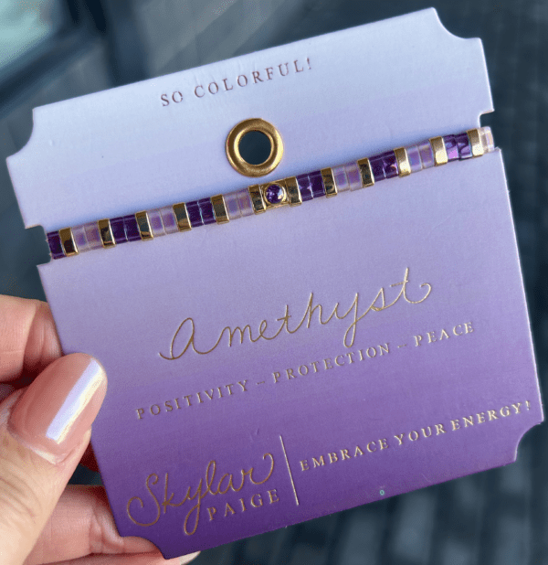 February Birthstone Amethyst Skylar Paige Bracelet